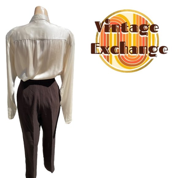 Vintage Brown Trousers - Timeless Retro Chic - Picture 4 of 6